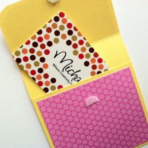 Pink Gift Card Holder, Pink Flower Gift Card..
