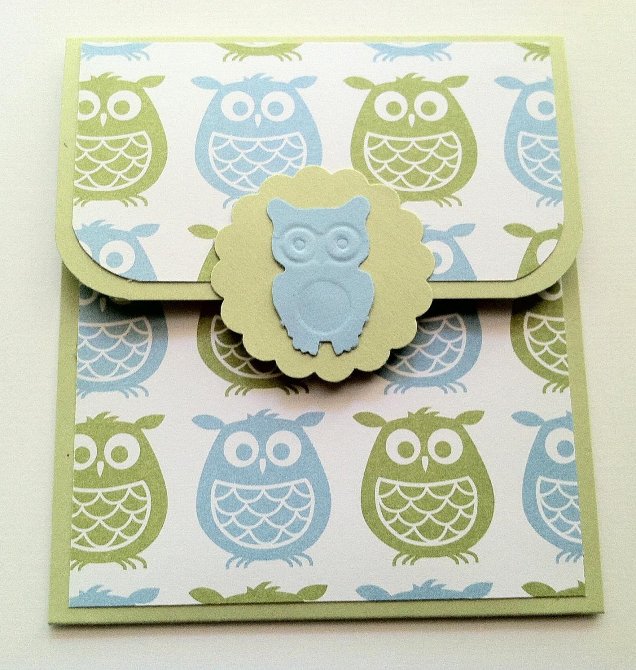 Owl Gift Card Holder, Baby Shower Gift Card Holder, Baby Boy Birthday on Luulla