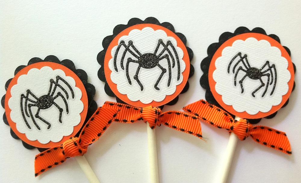 Halloween Spider Cupcake Toppers